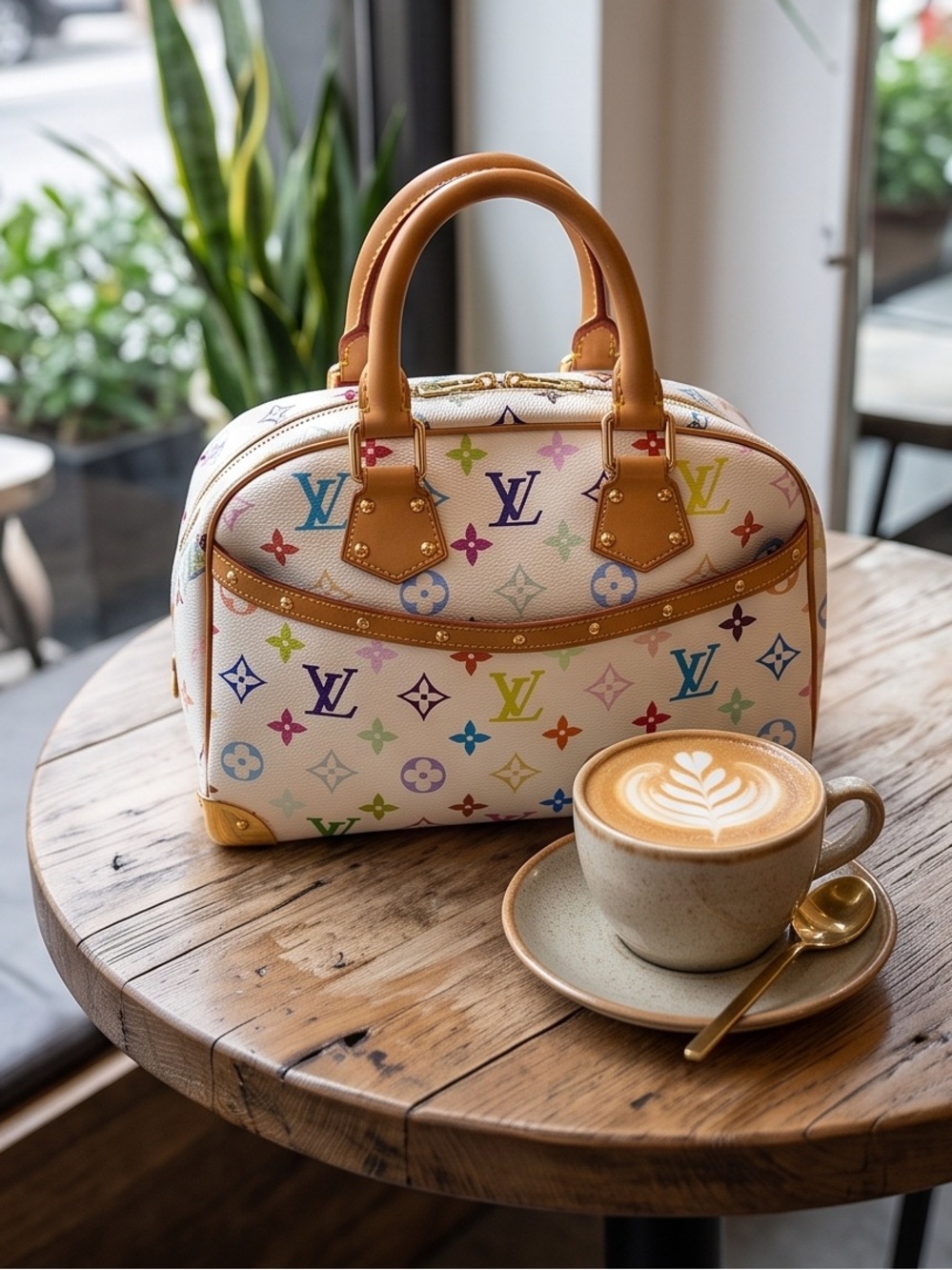 LOUIS VUITTON
Monogram Multicolor Trouville White